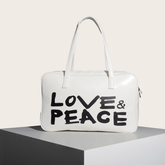 Letter Print Shoulder Bag - Shah S. Sahota